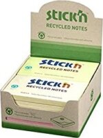 StickN 78x127mm újrahasznosított jegyzettömb 12 tömb - Sárga (100 lap / tömb)