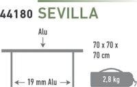 High Peak Sevilla Kemping asztal