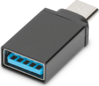 Assmann USB 3.0 Type-C M - USB A F Adapter Fekete
