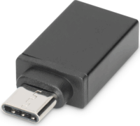 Assmann USB 3.0 Type-C M - USB A F Adapter Fekete