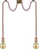 TRIO ROPE Vintage 2x E27 függő lámpa - Kötél