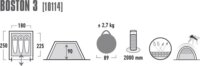 High Peak: Boston 3 Pop Up sátor