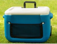 Coleman: 50QT Wheeled Mesh hűtőláda - Kék/fehér
