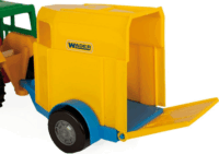 Wader: Traktor lószállító utánfutóval