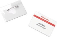 Office Depot 90x60mm névkitűző és tartó (50 db/csomag)