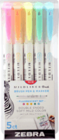 Zebra Mildliner Fluorescent kétvégű Ecsetirón készlet - Vegyes színek
