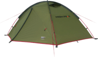 High Peak Woodpecker 3 kupola sátor Világoszöld/Piros