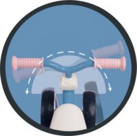 Smoby: Rookie fémvázas bébitaxi - Kék/rózsaszín