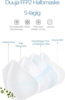 Duuja FFP2 / KN95 Professzionális Védőmaszk - Szürke