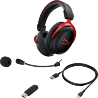 HyperX Cloud II Wireless Gaming Headset - Fekete/Piros