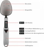 ProfiCook PC-LW 1214 Konyhai kanálmérleg - Átáltszó