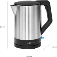 Clatronic WKS 3692 1.5L Vízforraló - Rozsdamentes acél/Fekete