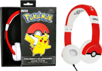OTL Pokemon Pokeball Junior Fejhallgató - Piros/ Fehér
