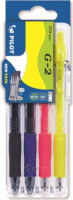 Pilot G-2 Neon sárga Nyomógombos zseléstoll készlet - 0,32mm / Vegyes színek