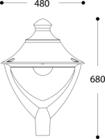 Fumagalli P50.000.000.LXH1L 5300lm Kültéri állólámpa