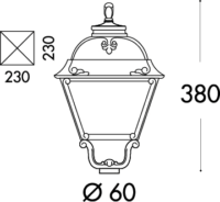 Fumagalli U23.151.000.WXF1L 800lm Kültéri állólámpa