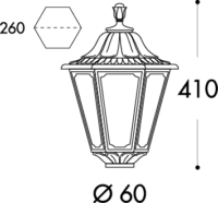 Fumagalli E26.151.000.WXM1R 1000lm Kültéri állólámpa