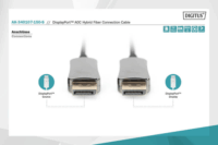 Digitus Displayport v1.4 - Displayport kábel 15m Fekete