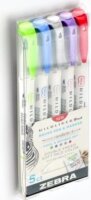 Zebra Mildliner Cool & Refined Kétvégű ecsetirón 5 darabos - Vegyes szín
