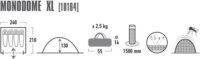 High Peak Monodome XL 4 kupola sátor