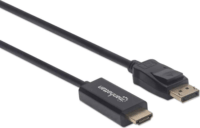 Manhattan HDMI v1.4 - Displayport kábel 1.8m Fekete
