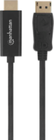 Manhattan HDMI v1.2 - Displayport kábel 1.0m Fekete