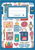 Ico Shool pattern 34 lapos A5 Tűzött leckefüzet