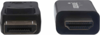 Manhattan Displayport v1.2 - HDMI kábel 1.0m Fekete