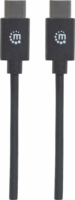 Manhattan USB-C - USB-C kábel 1m - Fekete