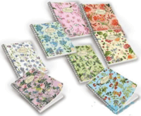 Pigna Nature Flowers 60 lapos A5 vonalas spirálfüzet többféle