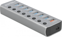 Delock 63264 USB 3.2 Gen 1 Hub (7+2 port) Szürke
