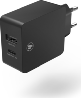 Hama Hálózati USB-A + USB-C töltő (30W) - Fekete