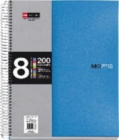 Miquelrius 8x25 lapos A4 kockás spirálfüzet - Kék