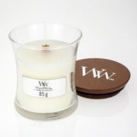 WoodWick White Teak gyertya, 85g