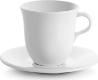 Delonghi DLSC309 270ml Porcelán Kávés Csésze Szett 2 Darabos + Alj - Fehér