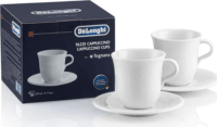 Delonghi DLSC309 270ml Porcelán Kávés Csésze Szett 2 Darabos + Alj - Fehér