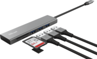 Trust Halyx Fast USB-C Hub (3 + 2 port ) Szürke
