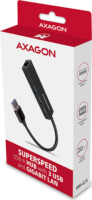 Axagon HMA-GL3A USB 3.2. Gen 2 HUB (3+1 port) Fekete