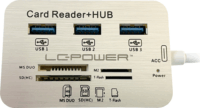 LC Power LC-HUB-C-CR USB 3.0 HUB (3+2 port) Ezüst/ Fehér
