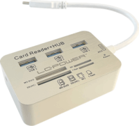 LC Power LC-HUB-C-CR USB 3.0 HUB (3+2 port) Ezüst/ Fehér