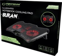 Esperanza EGC102 16" laptop hűtőpad - Fekete