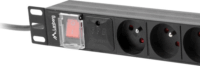 Lanberg PDU-08E-0200-BK túlfeszültség védő elosztó - Fekete