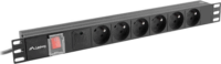 Lanberg PDU-06E-0200-BK túlfeszültség védő elosztó - Fekete
