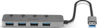 Lindy 43309 USB 3.0 HUB (4 port) Szürke