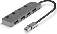 Lindy 43309 USB 3.0 HUB (4 port) Szürke