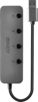 Lindy 43309 USB 3.0 HUB (4 port) Szürke