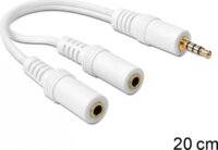 Delock 65447 sztereo jack apa 3.5 mm > 2 x sztereó jack anya 3.5 mm 4 pin adapter