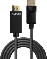 Lindy DisplayPort v1.2 - HDMI v1.4 kábel 5m Fekete