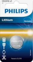 Philips CR2016/01B Lithium 75mAh CR2016 Újratölthető gombelem