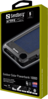 Sandberg Outdoor Solar Powerbank 10000mAh 15W (3A / 5V) - Fekete